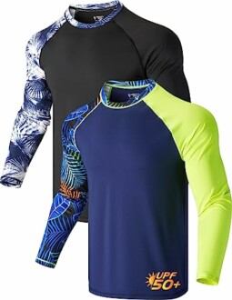 Men's Long Sleeve Swim Shirts